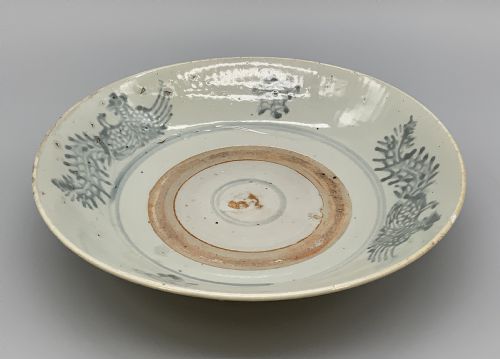 LARGE CHINESE MING DYNASTY SWATOW WARE PORCELAIN CHARGER DISH C 1640 AD - ADDITIONAL PHOTO 9