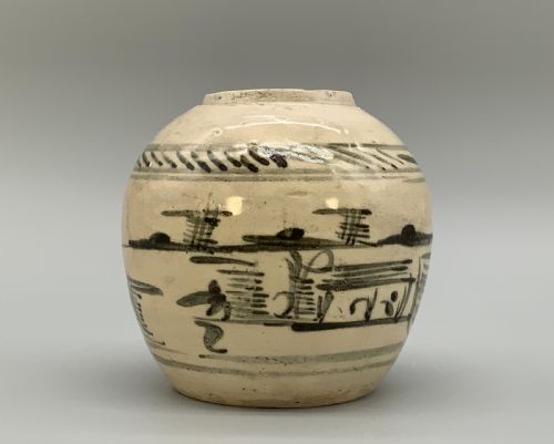fig 2. Original 17th-Century Chinese Ming Dynasty Provincial Pottery Ginger Jar (Guan)
