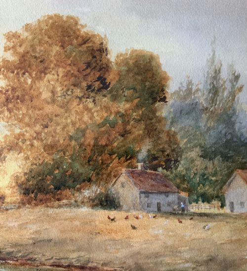 SUNSET ANTIQUE WATERCOLOUR PAINTING FISHING ON THE NORTH TYNE SIGNED ORIGINAL - ADDITIONAL PHOTO 6