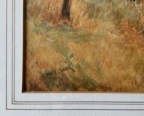 SUNSET ANTIQUE WATERCOLOUR PAINTING FISHING ON THE NORTH TYNE SIGNED ORIGINAL - ADDITIONAL PHOTO 10