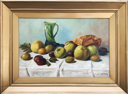 MUSEUM QUALITY STILL LIFE OIL PAINTING EDWARDIAN ANTIQUE SIGNED ORIGINAL 3OF3