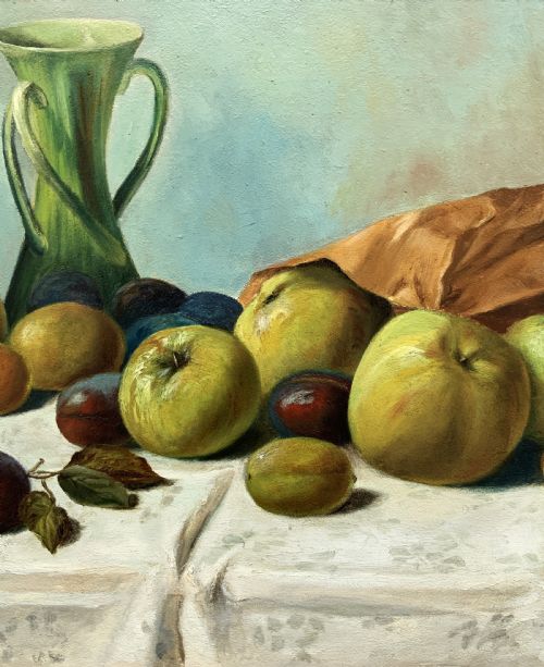 MUSEUM QUALITY STILL LIFE OIL PAINTING EDWARDIAN ANTIQUE SIGNED ORIGINAL 3OF3 - ADDITIONAL PHOTO 5