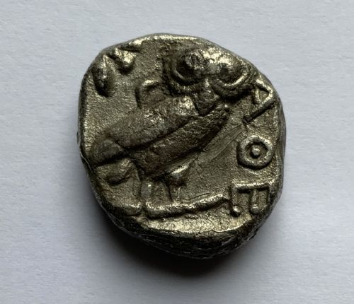 Attica Athens C. 350 Bc Ancient Silver Tetradrachm Owl Coin 4thc Bc 16.57g
