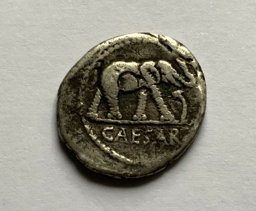 fig 1. Julius Caesar 49-44 BC Silver Denarius Roman Coin FINE 3.52g
