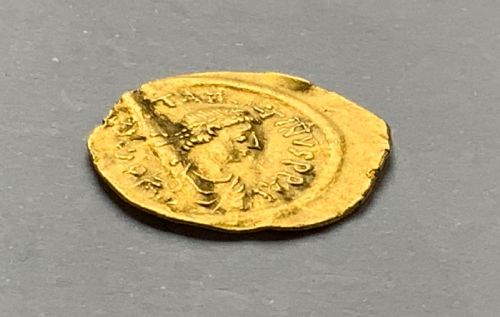 fig 3. Gold Byzantine Tremissis Coin Emperor Tiberius II Constantine (578-582 AD)
