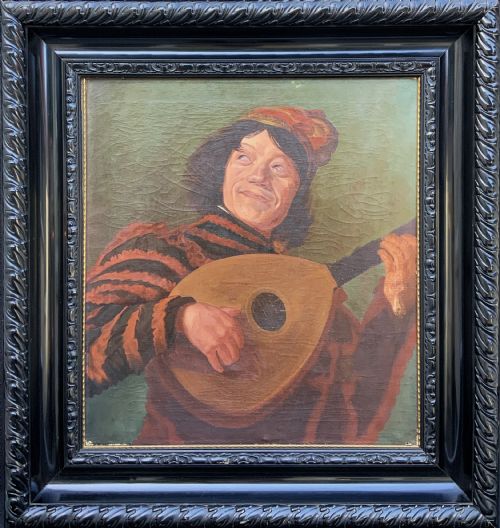 LARGE 17THCENTURY STYLE DUTCH OLD MASTER OIL PORTRAIT PAINTING AFTER FRANS HALS