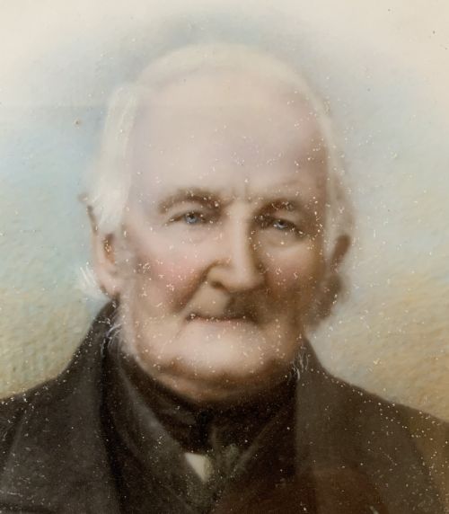 MINIATURE ANTIQUE PORTRAIT PAINTING C 1840 WATERCOLOUR ON GLASS SIGNED ORIGINAL - ADDITIONAL PHOTO 8
