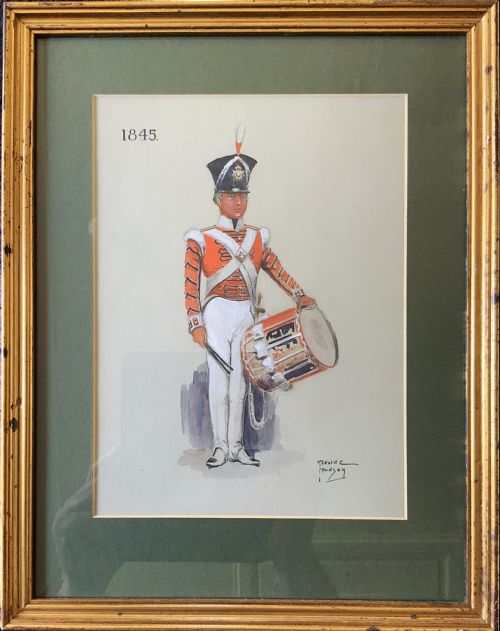 Military Portrait Painting (4 of 4) Watercolour & Wash of an 1845 British Soldier