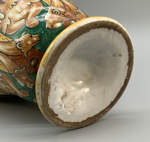 LARGE 17THCENTURY REVIVAL ITALIAN MAJOLICA POLYCHROME VASE DELFT FAIENCE - ADDITIONAL PHOTO 12