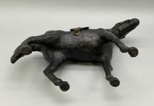 LIBERTY CO STYLE LEATHERBOUND HORSE SCULPTURE STATUE MIDCENTURY VINTAGE - ADDITIONAL PHOTO 17