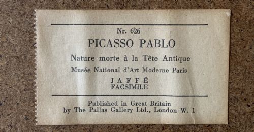 AFT PABLO PICASSO 18811973 ABSTRACT PRINT MIDCENTURY PALLAS GALLERY LONDON - ADDITIONAL PHOTO 8