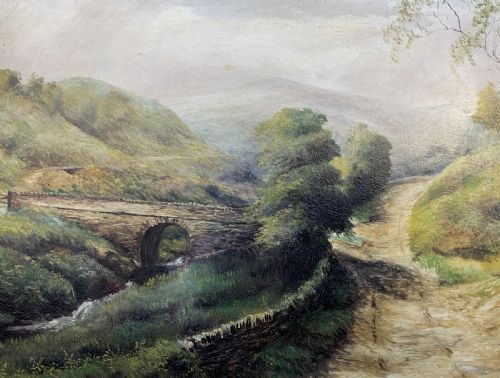 VICTORIAN ANTIQUE LANDSCAPE OIL PAINTING BRITISH SCHOOL 19THCENTURY - ADDITIONAL PHOTO 3