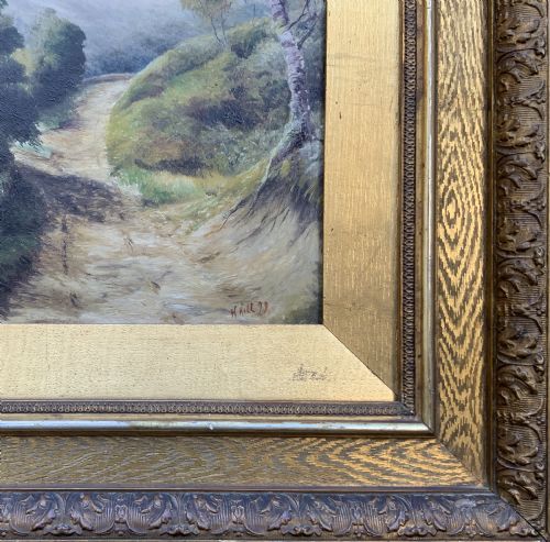 VICTORIAN ANTIQUE LANDSCAPE OIL PAINTING BRITISH SCHOOL 19THCENTURY - ADDITIONAL PHOTO 11