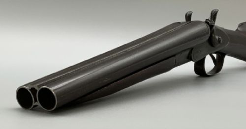 fig 2. Antique Shotgun Double-Barrel Sawn-Off Deactivated With Certificate Legal To Own