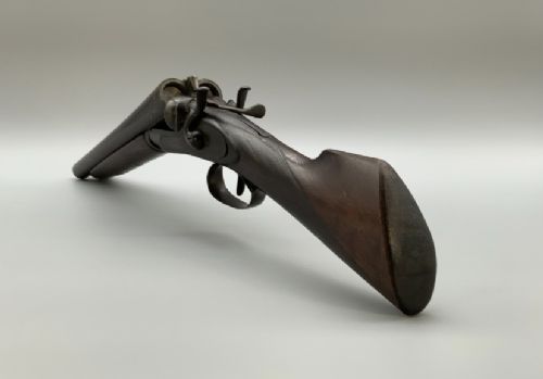 fig 3. Antique Shotgun Double-Barrel Sawn-Off Deactivated With Certificate Legal To Own
