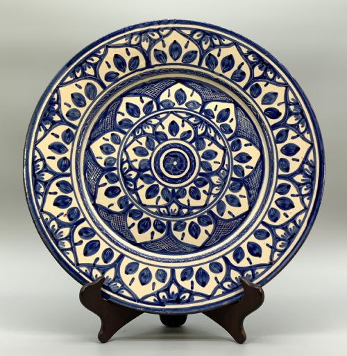 LARGE MOORISH STYLE ORCHARD PATTERN CHARGER PLATE CONTINENTAL ANTIQUE DELFT