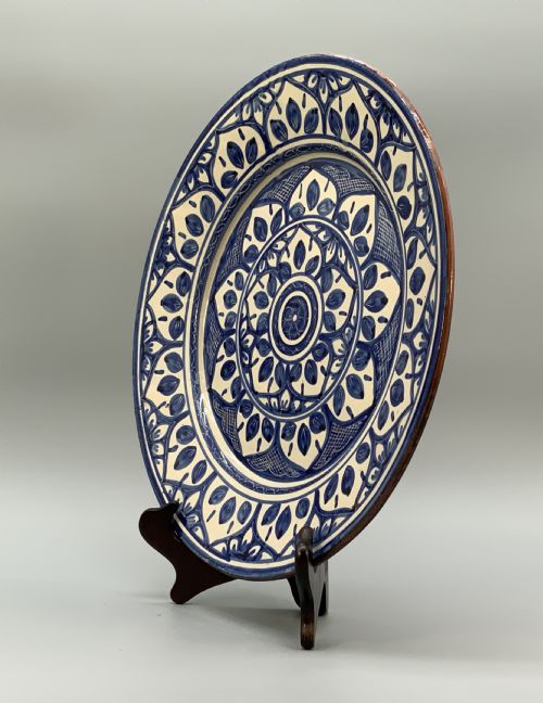LARGE MOORISH STYLE ORCHARD PATTERN CHARGER PLATE CONTINENTAL ANTIQUE DELFT - ADDITIONAL PHOTO 8