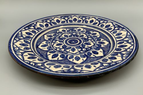 LARGE MOORISH STYLE ORCHARD PATTERN CHARGER PLATE CONTINENTAL ANTIQUE DELFT - ADDITIONAL PHOTO 11