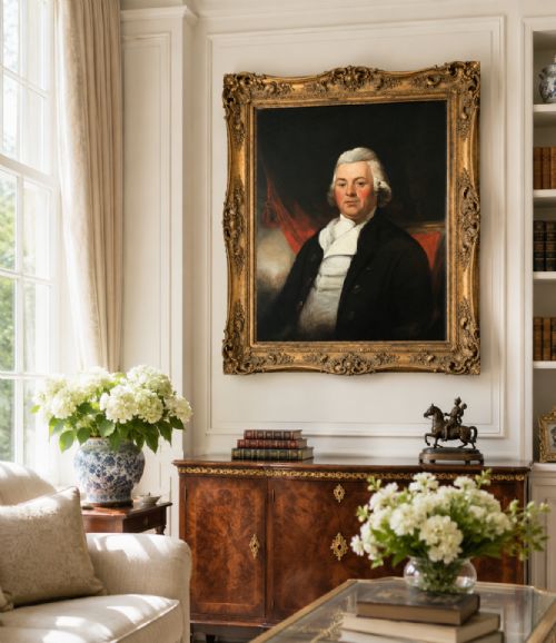 LARGE SCOTTISH OIL PORTRAIT PAINTING GEORGE WATSON 17661837 GEORGIAN ANTIQUE - ADDITIONAL PHOTO 1