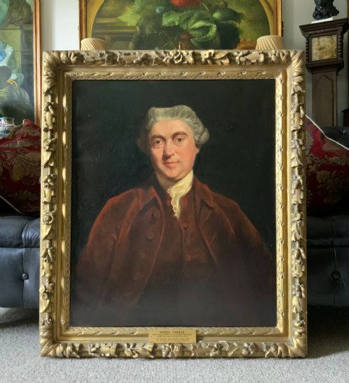 SIR JOSHUA REYNOLDS OIL PORTRAIT PAINTING REVIVAL 18THCSTYLE GILTWOOD FRAME - ADDITIONAL PHOTO 1