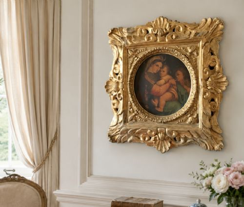 FINE 18THC ITALIAN OLD MASTER OIL PORTRAIT PAINTING FLORENTINE GILTWOOD FRAME - ADDITIONAL PHOTO 2