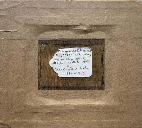PAIR ANTIQUE MINIATURE HORSE RACING SPORTING PRINTS GILT FRAMES CIRCA 1950 - ADDITIONAL PHOTO 9