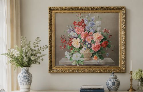 STILL LIFE STUDY OLEOGRAPH PRINT AFTER HAROLD CLAYTON 18961979 VINTAGE ART - ADDITIONAL PHOTO 1