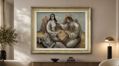 CHRISTINE NESBIT AMERICAN 19021990 SUPERB OIL AND IMPASTO PORTRAIT PAINTING - ADDITIONAL PHOTO 2