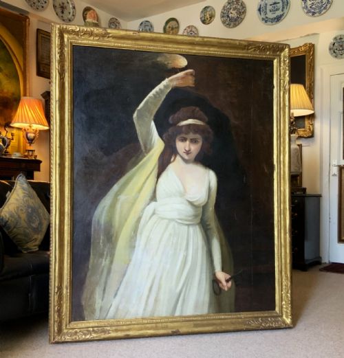 V.large Exhibited Oil Portrait Painting by John Opie Ra (1761 -1807) for Tlc
