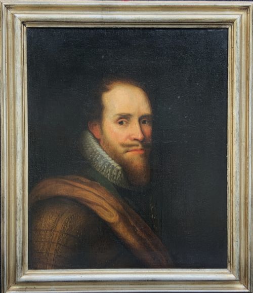 17th Century Dutch Old Master Oil Portrait Painting of Maurice of Nassau, Prince of Orange (1567-1625)