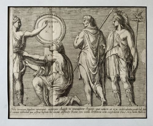 Original 17th-century François Perrier Roman Baroque Etching C.1640