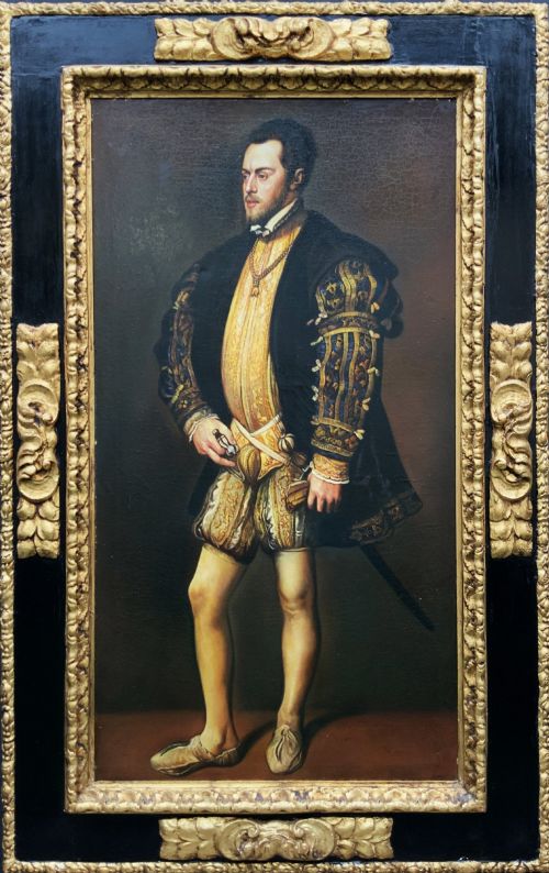 Huge Philip II of Spain Renaissance-style Oil Portrait – Studio M. Canals