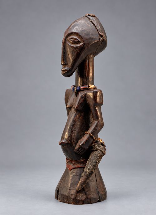 Antique African Songye Nkishi Power Figure – Tribal Carved Wood Sculpture
