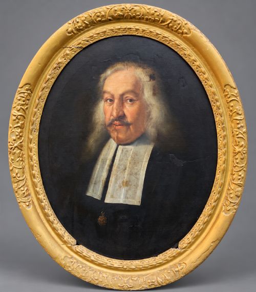 Large 17th-century English School Oil Portrait Painting – Aristocratic Gentleman