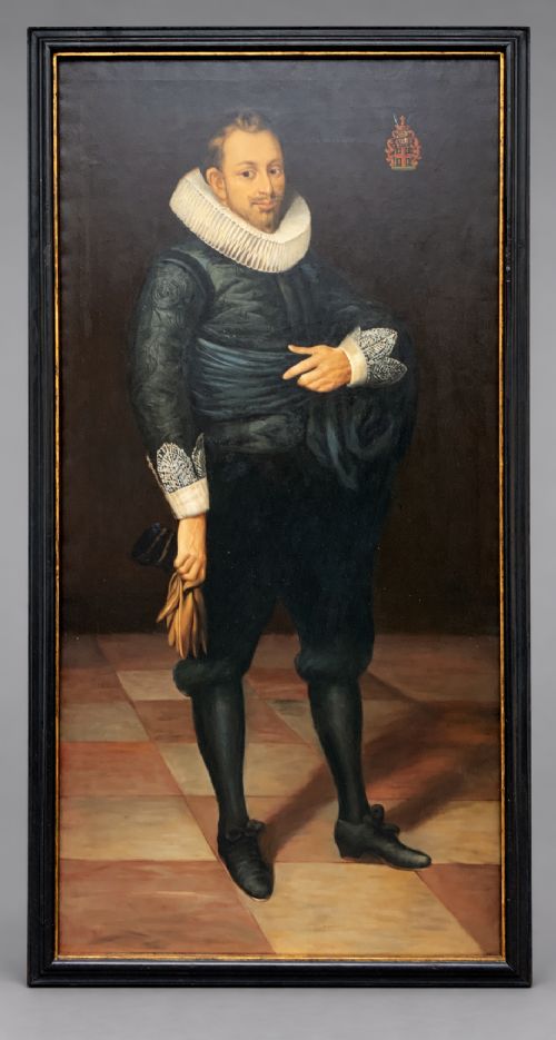 Huge Tudor-style Oil Portrait Painting After Cornelis Van Der Voort (1 of 2)