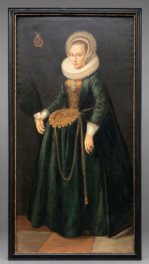 Huge Tudor-style Oil Portrait Painting After Cornelis Van Der Voort (2 of 2)