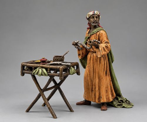 Fine Austrian Cold-painted Bronze Orientalist Sculpture Manner of Franz Bergman