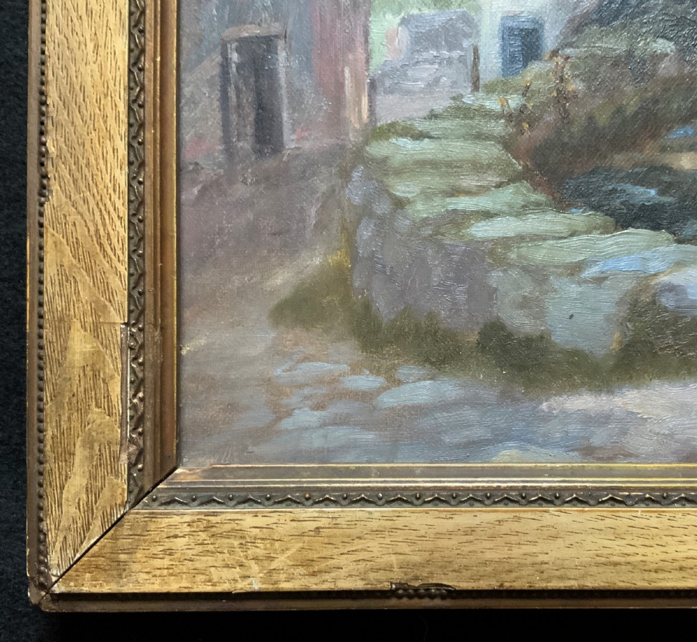 'A Derbyshire River Landscape' - An Original 19th Century Framed Oil Painting 
 View IX