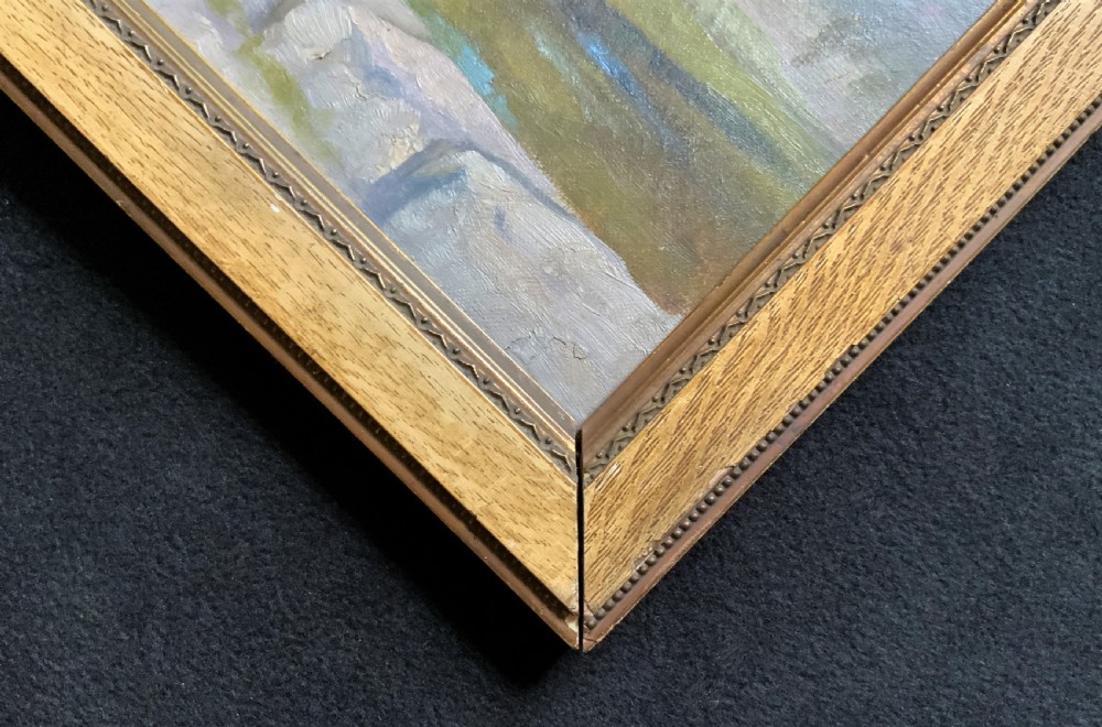 'A Derbyshire River Landscape' - An Original 19th Century Framed Oil Painting 
 View X