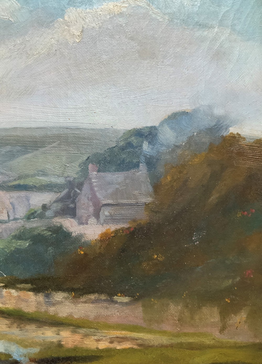 'A Derbyshire River Landscape' - An Original 19th Century Framed Oil Painting 
 View XI