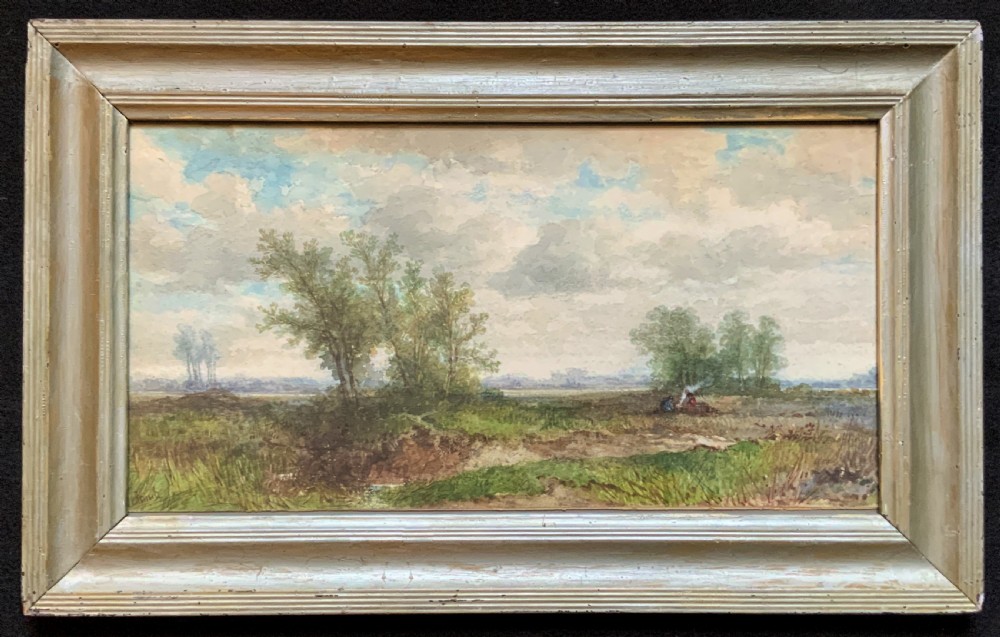 'On The Edge Of The Common' Superb Original 19thc Watercolour landscape Painting View II