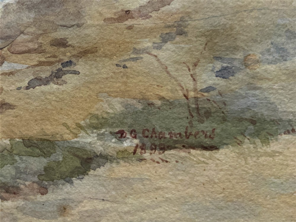 Large Original 19th Century Antique Yorkshire Landscape watercolour Painting
 View XI