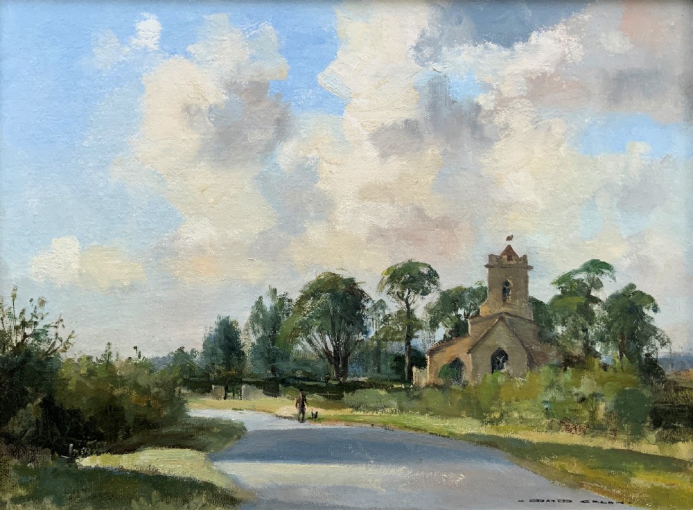A Beautiful Bedfordshire Landscape Oil Painting By David Green (1929-2015) View II