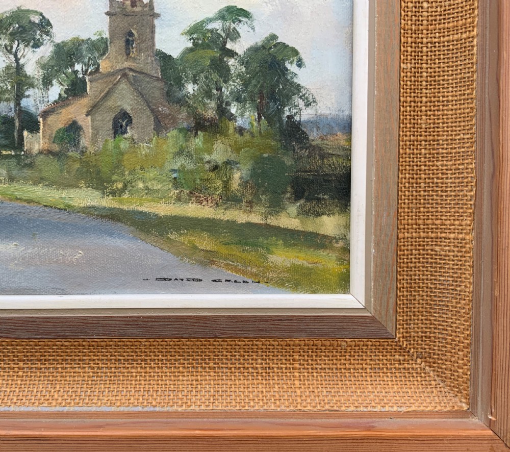 A Beautiful Bedfordshire Landscape Oil Painting By David Green (1929-2015) View X
