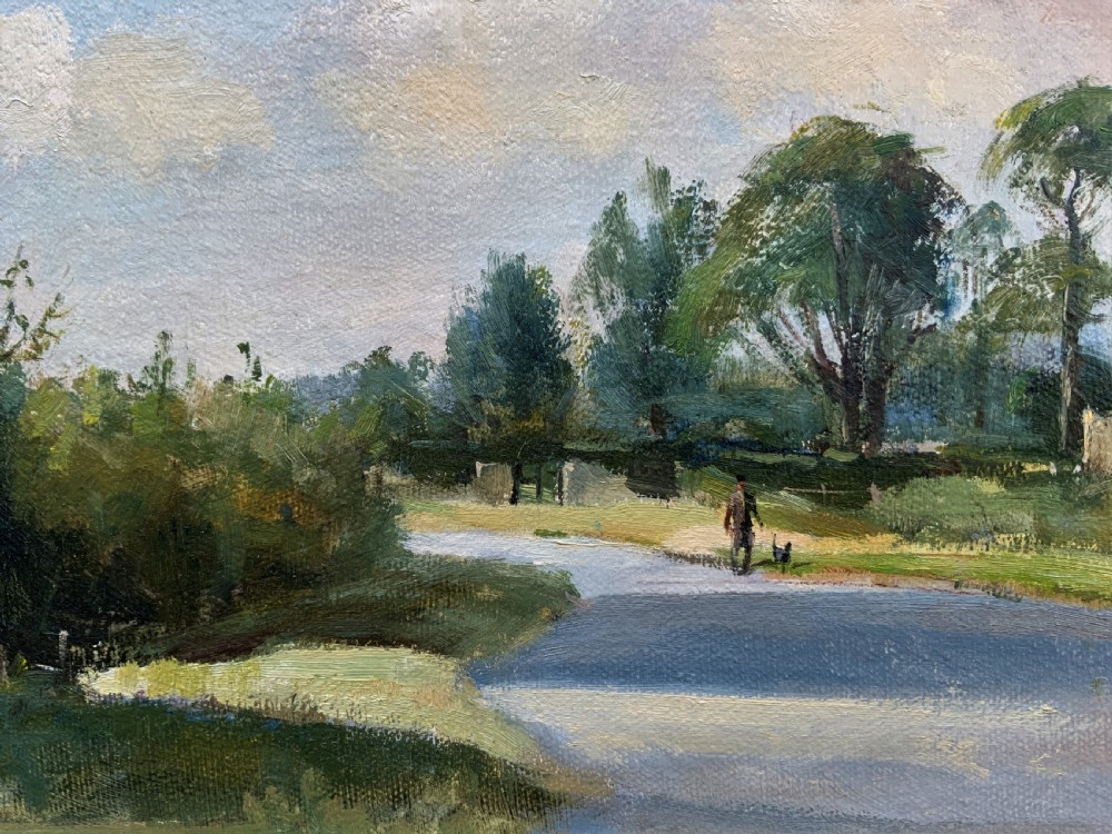 A Beautiful Bedfordshire Landscape Oil Painting By David Green (1929-2015) View XI