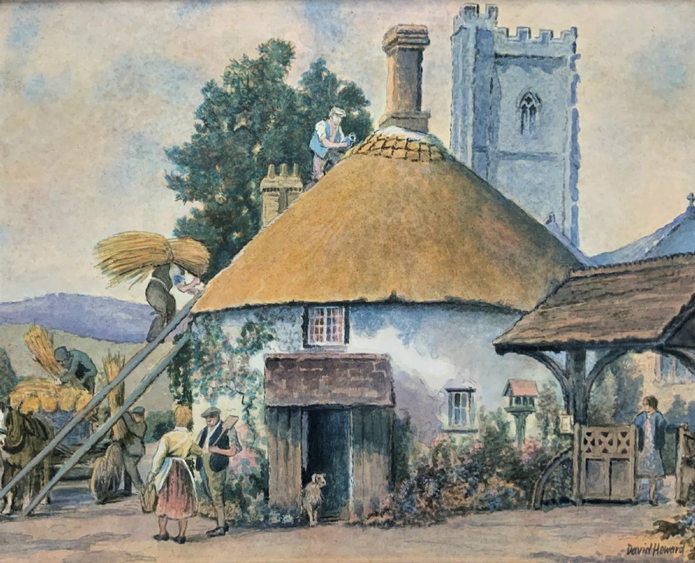 A Busy Day In Hampshire By David Heward - Early 1900s Watercolour Painting View II