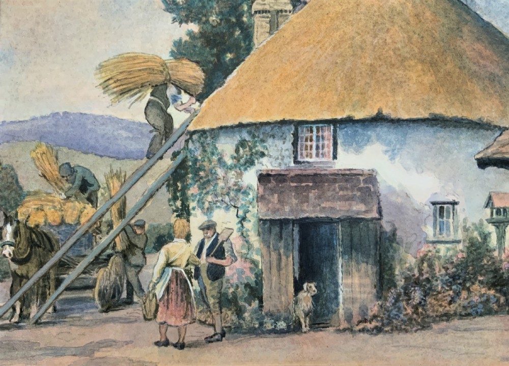 A Busy Day In Hampshire By David Heward - Early 1900s Watercolour Painting View IV