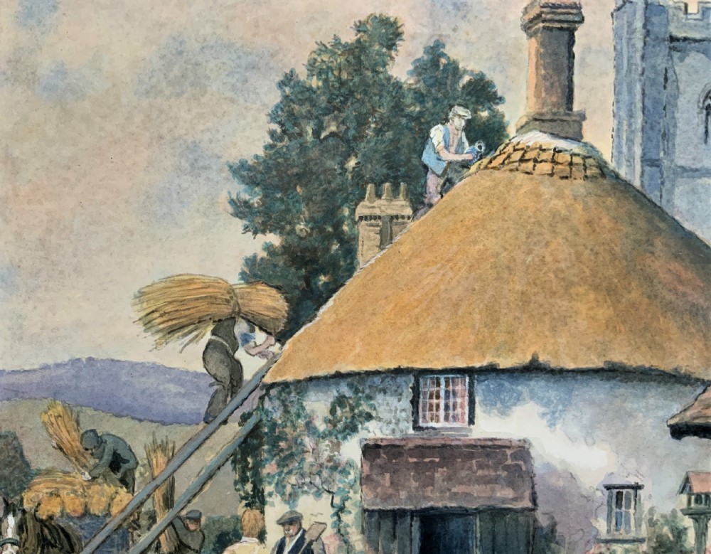 A Busy Day In Hampshire By David Heward - Early 1900s Watercolour Painting View VII