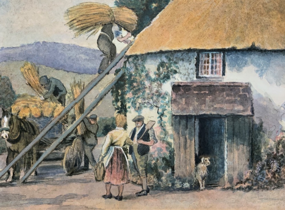 A Busy Day In Hampshire By David Heward - Early 1900s Watercolour Painting View IX