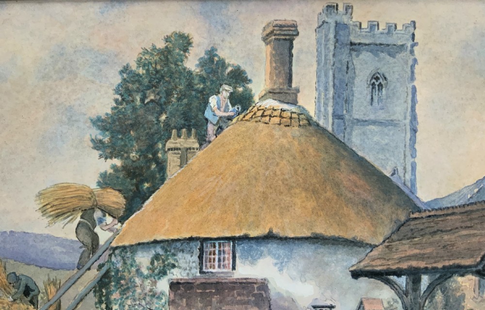 A Busy Day In Hampshire By David Heward - Early 1900s Watercolour Painting View XI